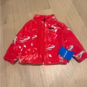 NWT Columbia printed flower fleece jacket - 2T